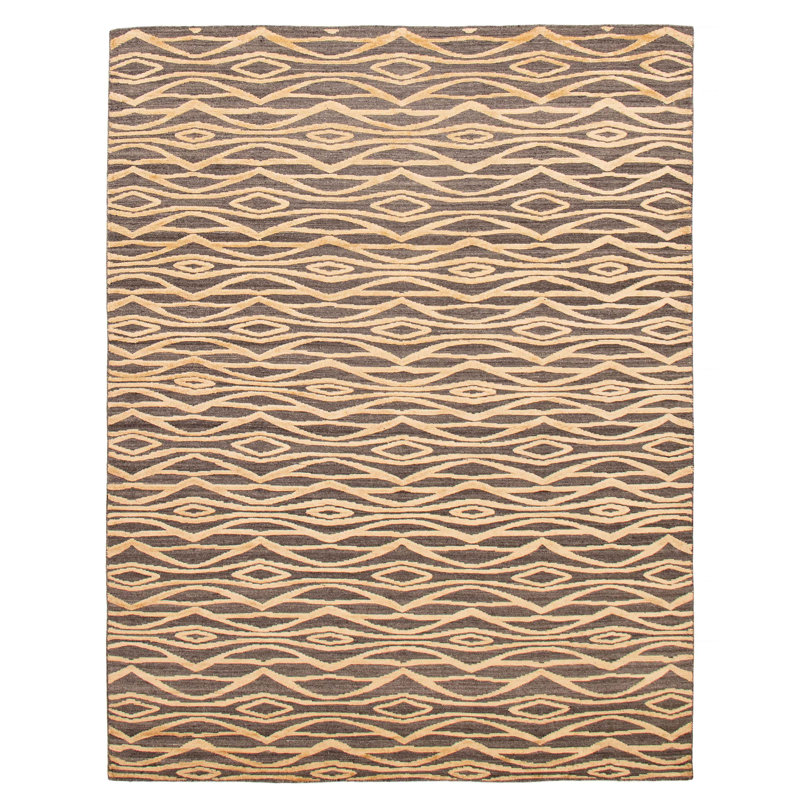 Tapis unique gris unique de 7 pi 11 po x 10 pi 2 po Tangier