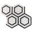 Nova 6" Hexagon Polished Marble Mosaic Tile-2061913708