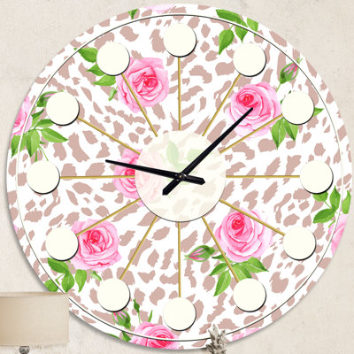Horloge murale Leopard Fur Safari IV - Mid-Century
