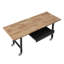 Établi robuste sur roulettes réglable, plateau en bois de chêne 60 x 24 pouces, capacité de 2000 lb avec tiroir et prises de courant pour garage