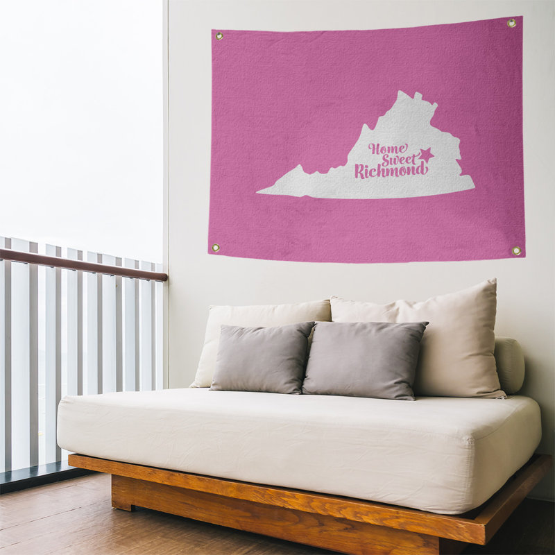 Polyester Tapestry, 26" H x 36" W, Pink