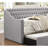 Modern Modern Design Fabric Upholstered 1Pc Sofa Bed With Trundle Button-Tufted Detail Nailhead Trim Daybed Wooden Furniture-1936663273