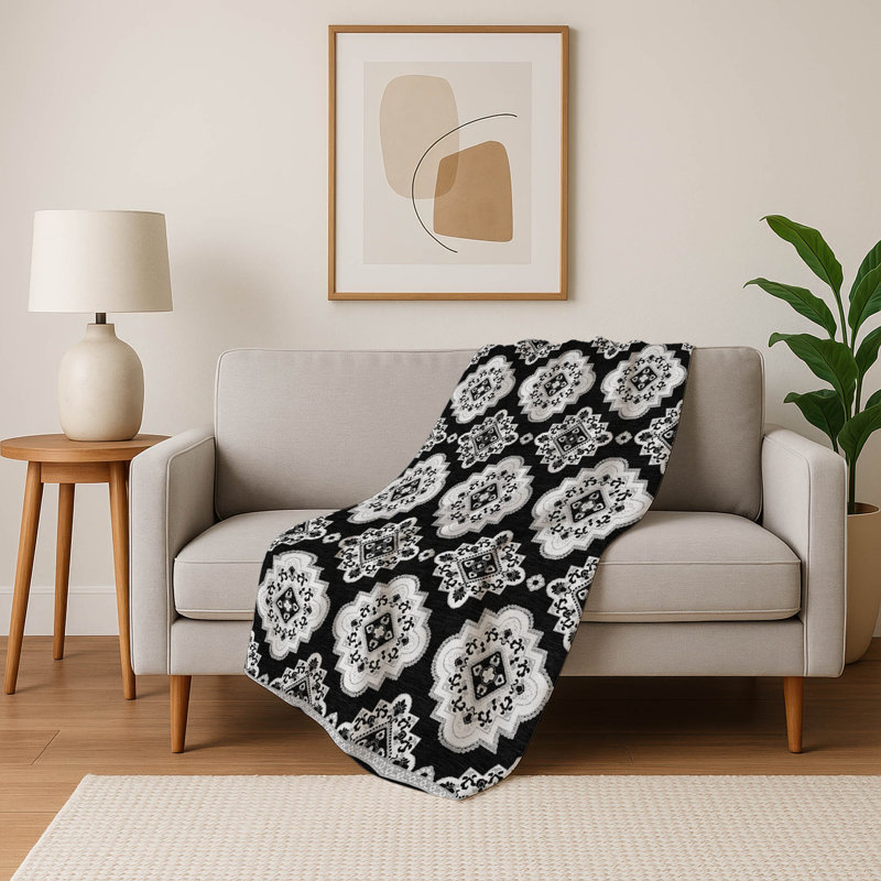 Jeté Sherpa ASB878 Addison, Noir