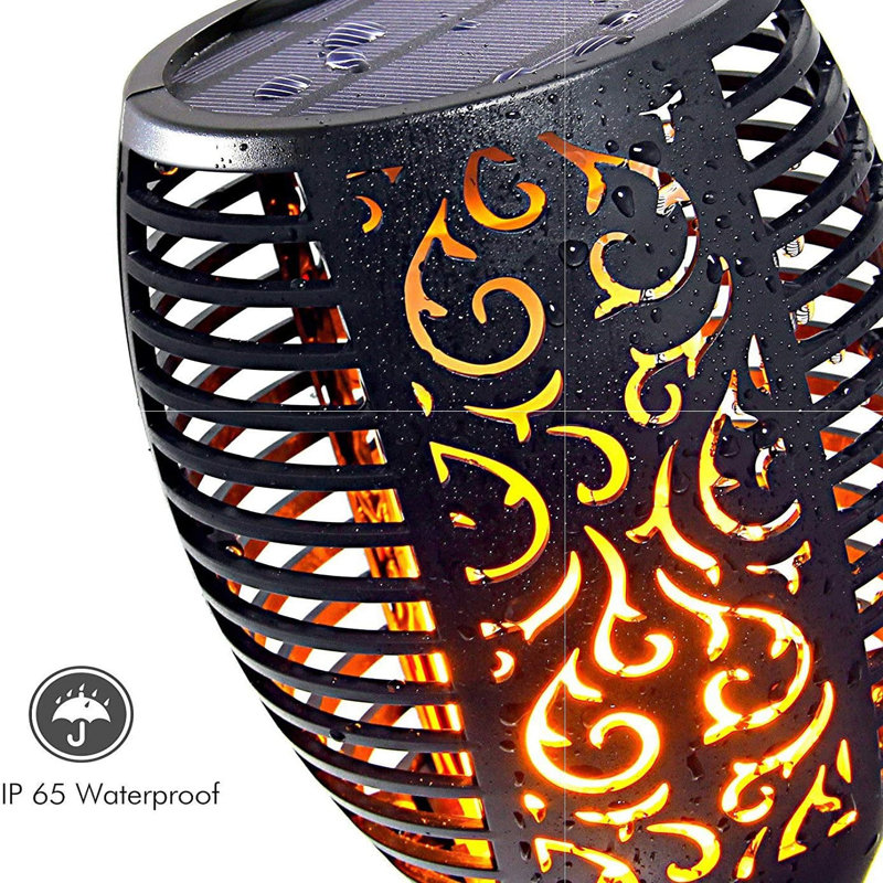 WBM Smart Solar Lights, Waterproof Flickering Flame LED Solar Night Light