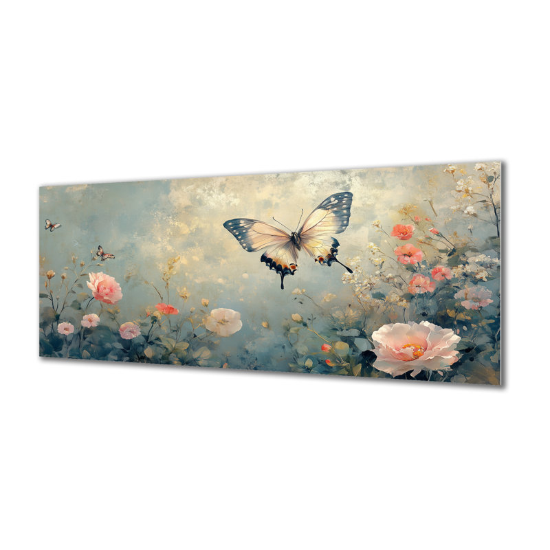 Boho Large Wall Art - Butterfly Gardens, Nature, reproduction métallique, L 20 po x H 12 po