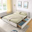 Grand lit tapissier à quatre tiroirs-462134925