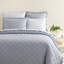 Parris French Blue Stripe Linen Quilted Sham-1752012177