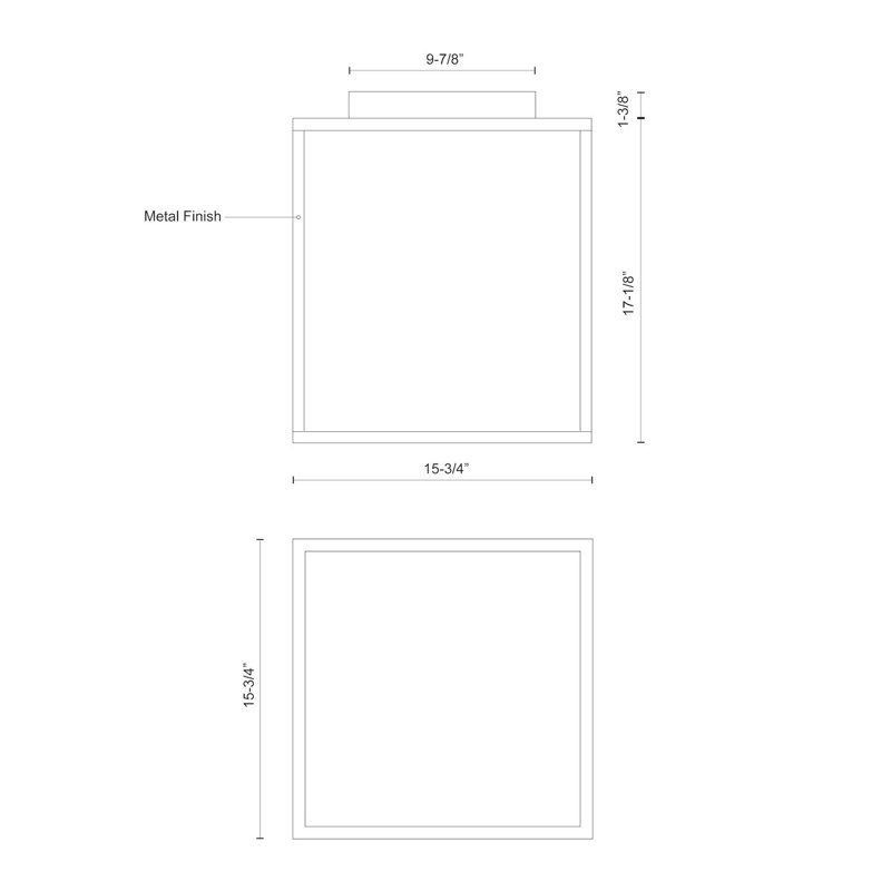 Plaza 1 - Light LED Flush Mount, Brushed Nickel, 17.13" H x 15.75" W x 15.75" D
