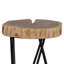 Table de bout / d'appoint en bois d'acacia, tabouret d'appoint, pieds en épingle à cheveux en fer