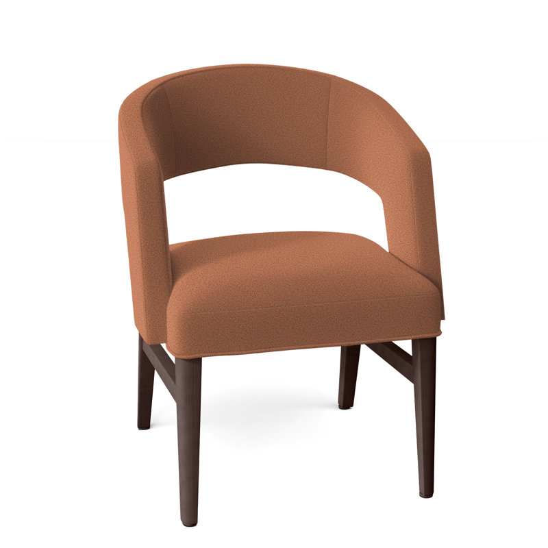 Chaise avec accoudoirs Bryant, Perigold Pierson cuivre, Tabac