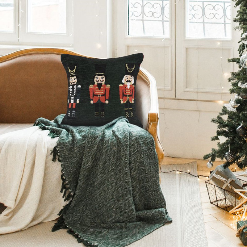 Alieya Cotton Patchwork Square Euro Cushion, Green