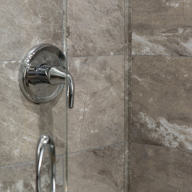 Palisade 23.2 in. x 11.1 in. Tile Shower and Tub Surround Kit, Frost Nickel