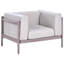 Garden Lounge Set with Table 4 Seater FERRETTI Taupe