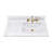 36" Engineered marble Single Bathroom Vanity Top In White With Sink in right