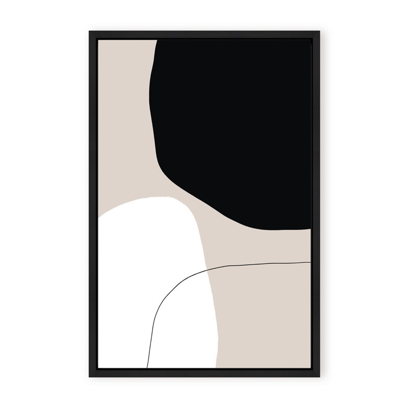 Abstract Pairing by  - Picture Frame Painting on Paper, Framed Canvas, 48" H x 32" W x 2.375" D, Gold