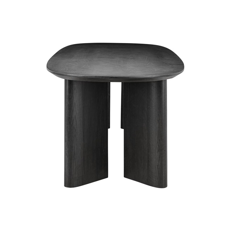 Table de salle à manger rectangulaire, H 30 po x L 87 po x l 37 po, Black