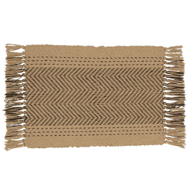 Ensemble de napperons de table en coton 100% coton 13 pi x 19 po brun Kantha, Brun