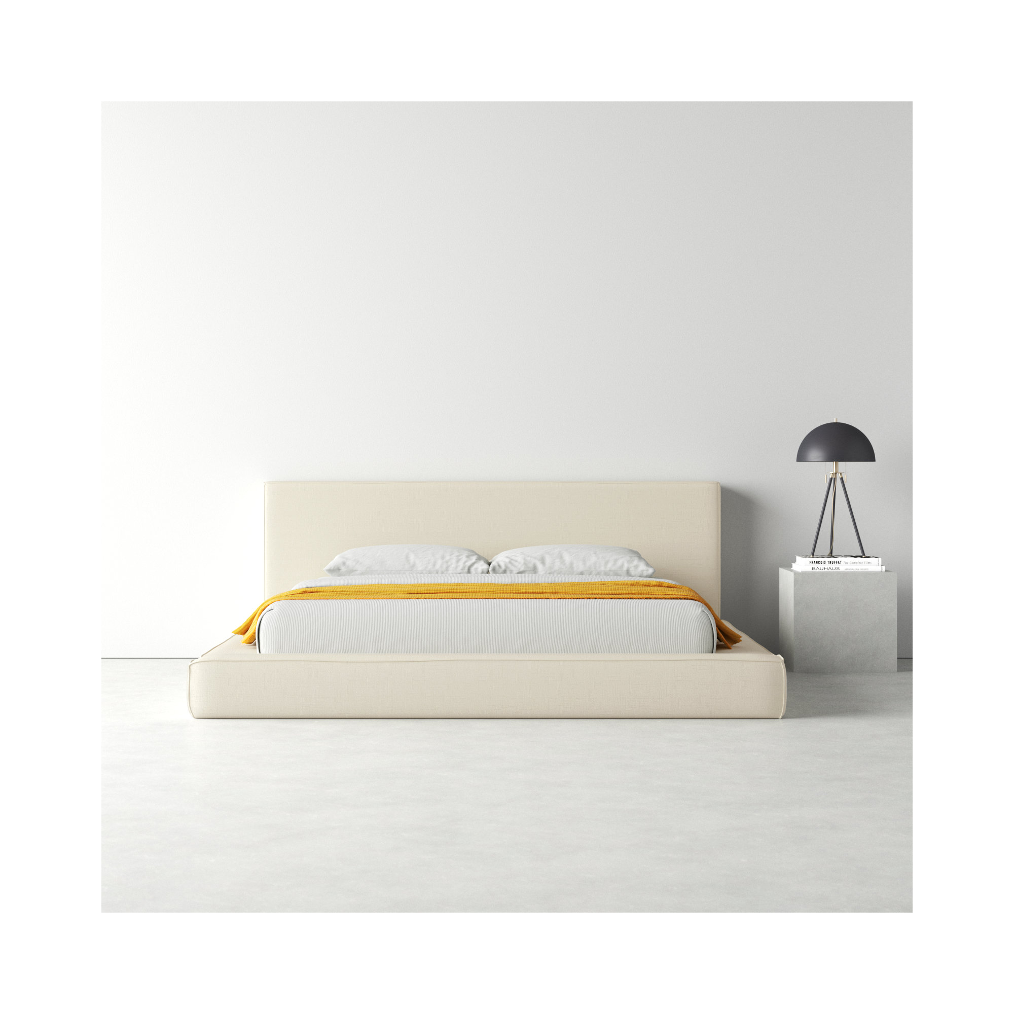 Olafur Linen Bed, Cream, King