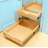 Malaree Slide-Out Shelf Soft Close Rails Wood Pull Out Tray Organizer No Assembly Required-240417945