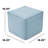 Hampton Square Pouf Ottoman - Slate Blue-1781876277