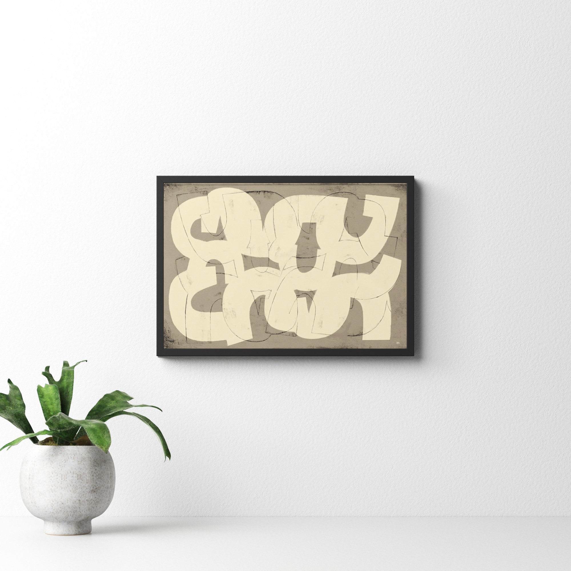 Drawing By StudioM by StudioM, 14" H x 20" W x 1.25" D, Black Framed Paper