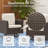 7-Piece Outdoor Wicker Sofa Set, All-Weather High Back with Comfy Cushions, 2 Single & 2 Swivel Chairs, 1 Three-Seat Sofa, 2 Ottomans-1055251896