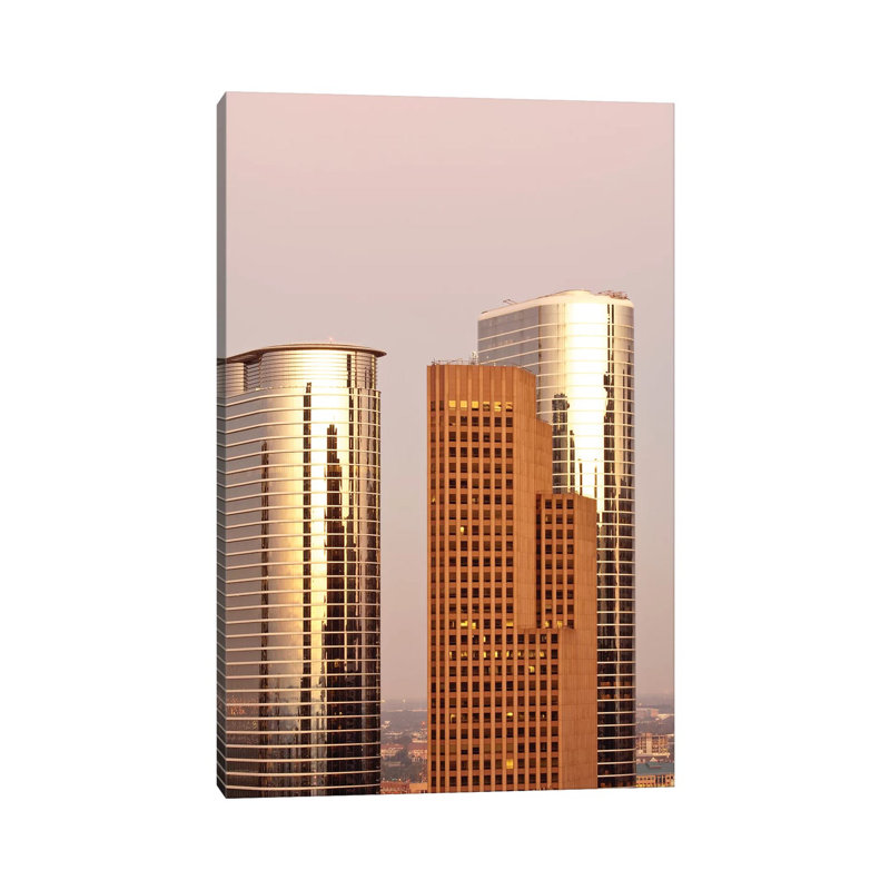 Downtown Skyline II, Houston, Texas by Michael DeFreitas - Wrapped Canvas Print, 20.32 cm H x 30.48 cm W