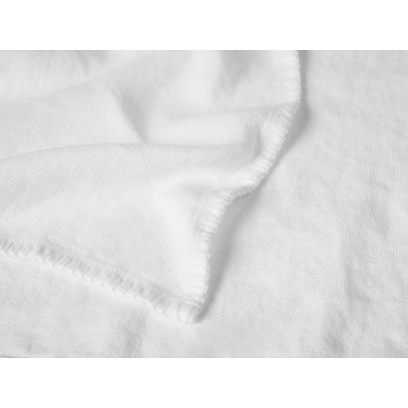 Helena Linen Blanket, Throw, Alpine White