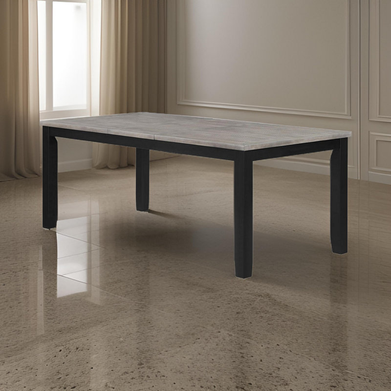 Table de salle à manger extensible, H 30,25 po x l 60 po x P 38 po