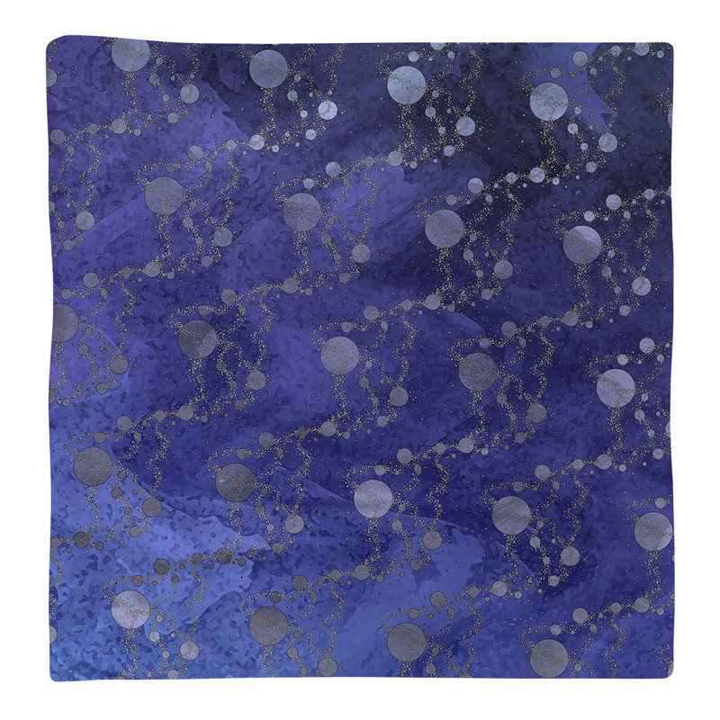 Serviette de coton de planètes stars, H 0,1 po x l 10 po x P 10 po, Dégradé bleu, Sergé de coton