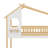 Twin Over Twin Bunk Bed Wood Bed With Roof, Window, Ladder
