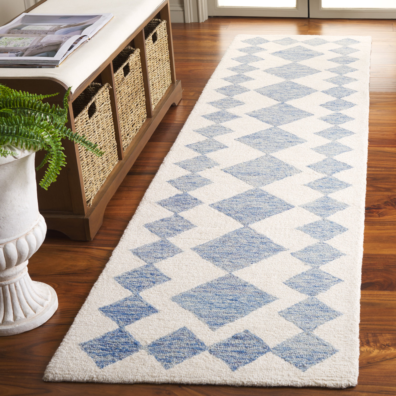 Claude Hand-Woven Geometric Rug, Runner 2'3" x 9'