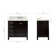 Ariel Cambridge 36 In. Right Offset Vanity With 2 In. Carrara Marble Countertop