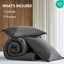3Pcs King/ King Twill Washed Comforter - Breathable And Cozy, Stone Washed, Fill For Warmth , Versatile Design,