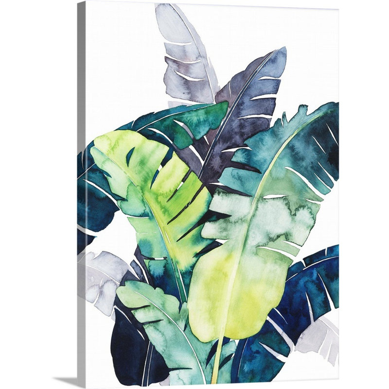 Art mural sur toile Twilight Palms II, Toile tendue, H 16 po x l 12 po