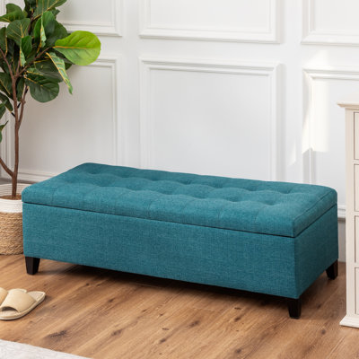 Banc repose-pieds de rangement rectangulaire de 51 pouces pour chambre à coucher