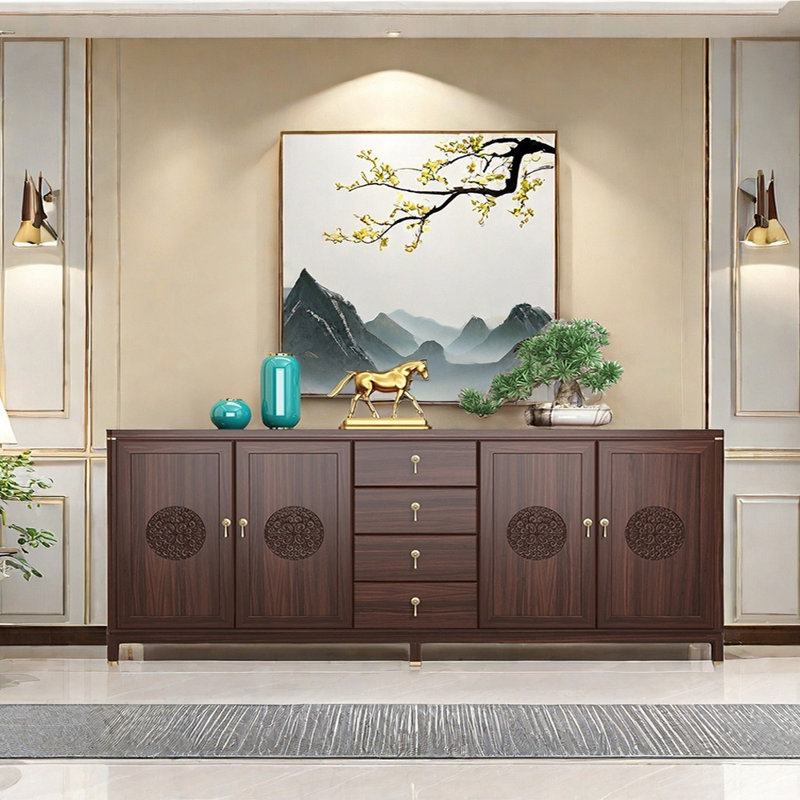 Buffet en bois massif de style chinois