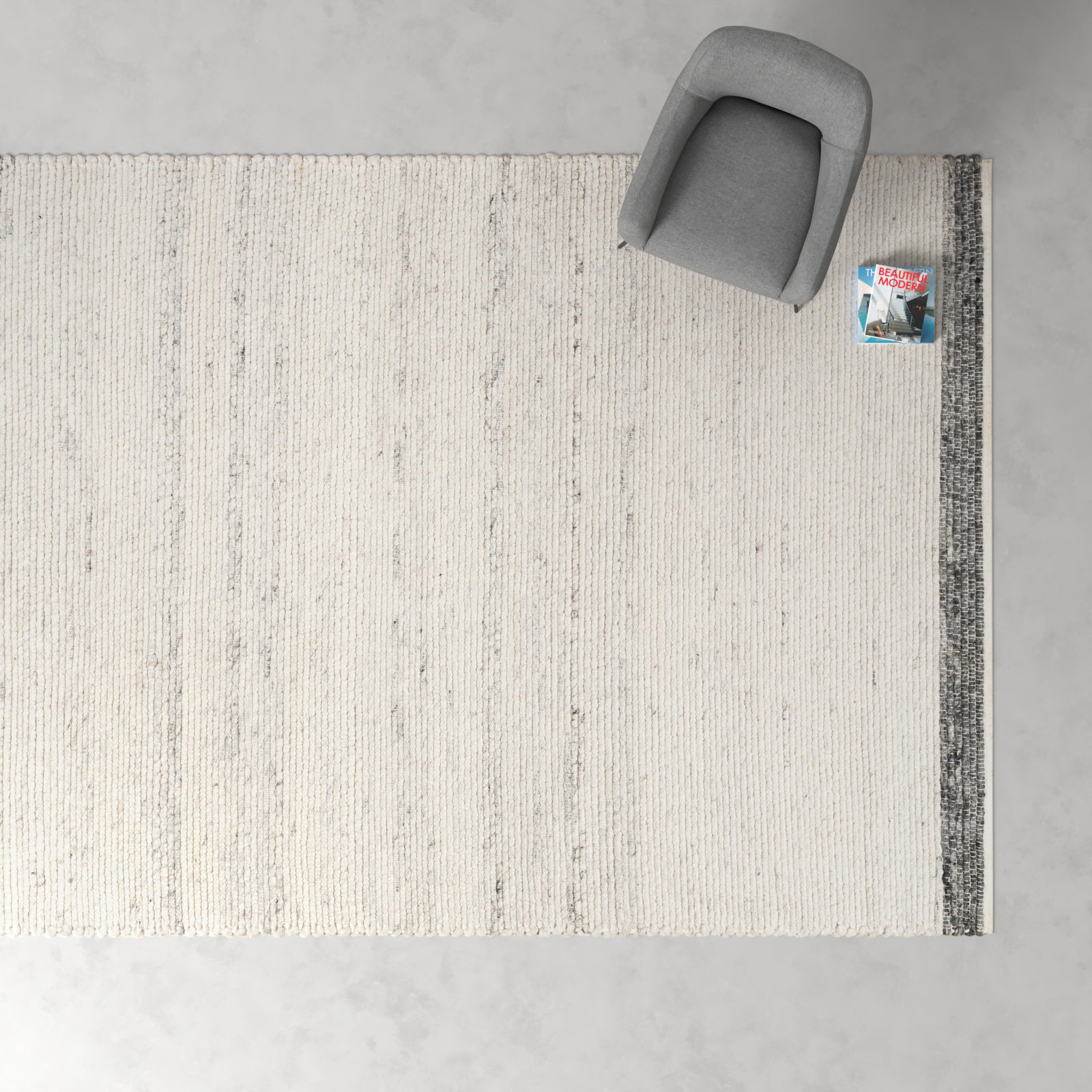 Mecit Handmade Recycled P.E.T Gray/White Indoor/Outdoor Rug, Rectangle 10' x 14'