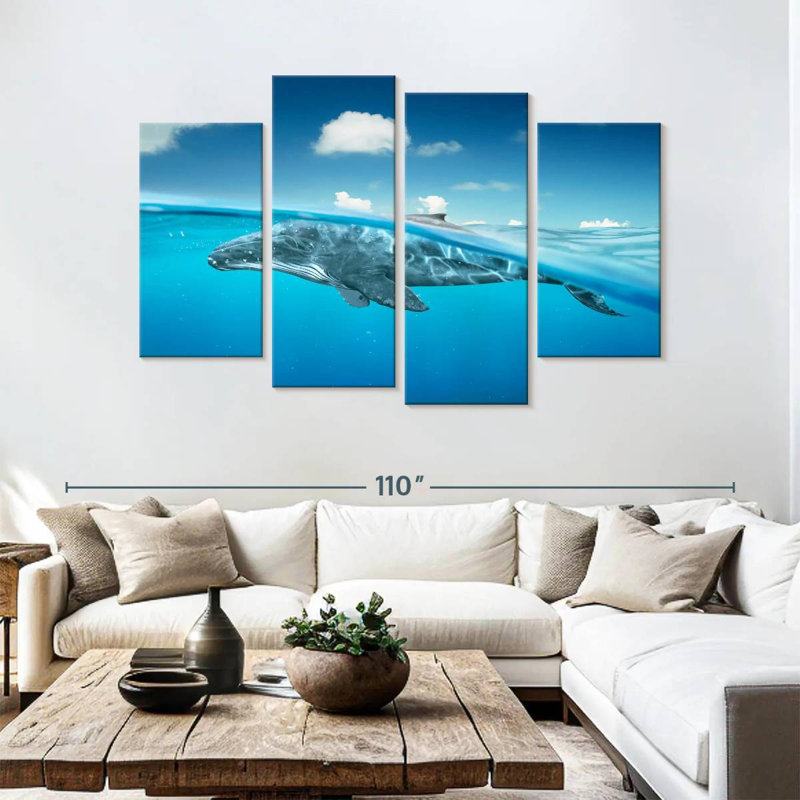 Brampt Whale Below The Surface, 54" H x 84" W