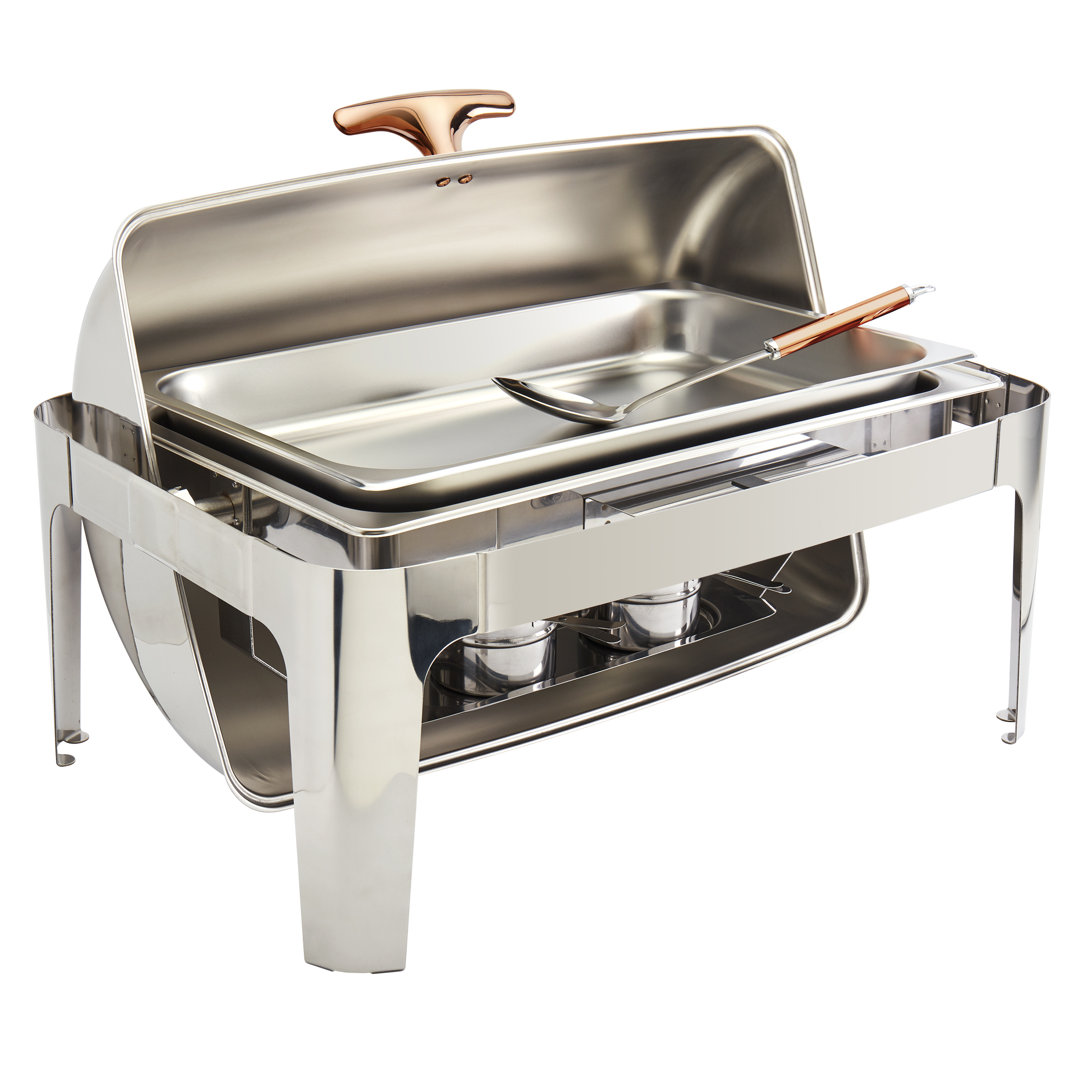 Celebrations 9.5 Qt. Rectangular Stainless Steel Chafing Dish 5 Piece Denmark