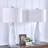 Brajan Ceramic and Crystal Table Lamp with Linen Drum Shade