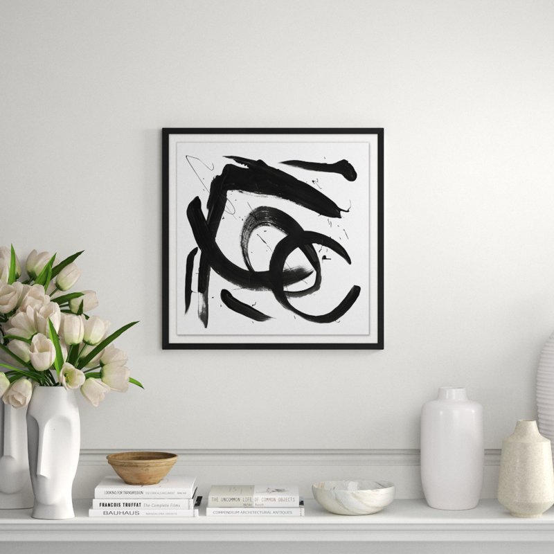 Practice Stroke 5' Framed Print on Glass