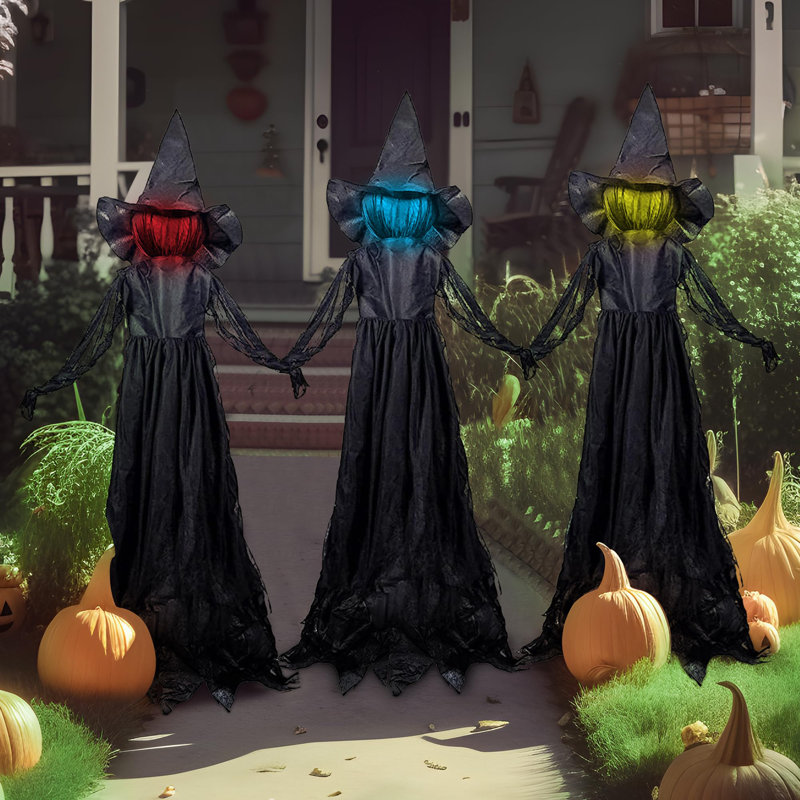 3-Pack 48" Light-Up Sound Witch Decor