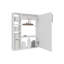 Meller Wall-Mounted Medicine Cabinet With One Door And 3 Open Shelves, Modern Bathroom Storage Organizer