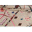 Tapis ivoire en laine noué à la main de conception unique 6 pi 1 po x 9 pi 5 po