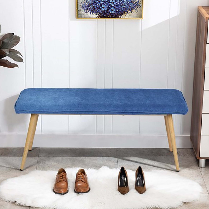 Banc rembourré Adulfo, Bleu