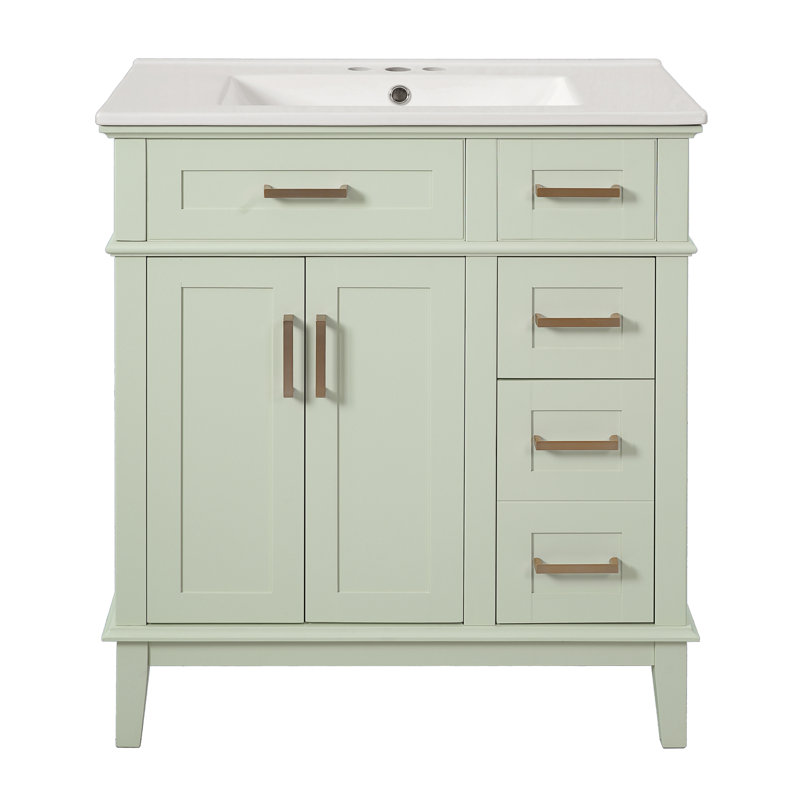 30" Single Bathroom Vanity Set, Green