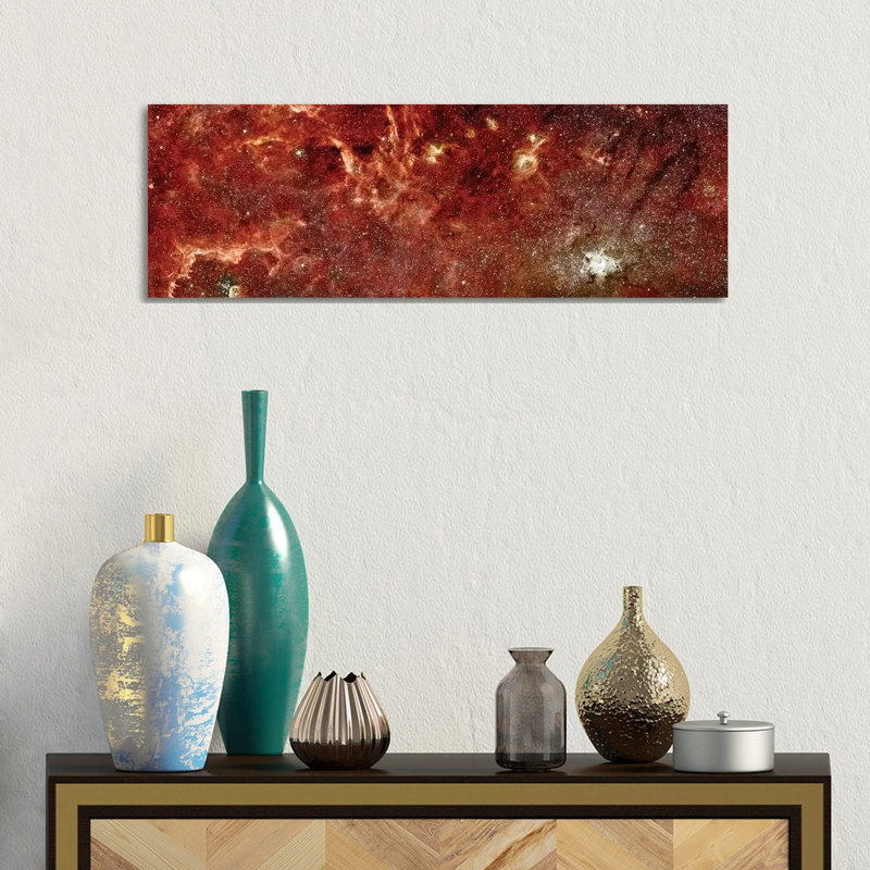 Infrared Image Of The Center Of The Milky Way Galaxy by Stocktrek Images - Wrapped Canvas Panoramic Print