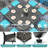  9-piece Outdoor Patio Dining Set For 8, All Weather Cast Aluminum Patio Funiture Table And Chairs Set- Large 64" Square Table, 4 Swivel Rocker Chairs, 4 Stationary, Umbrella Hole-1893212595