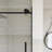 56-60 "W X 60" H Frameless Sliding Shower Door In Matte Black Finish-116985546